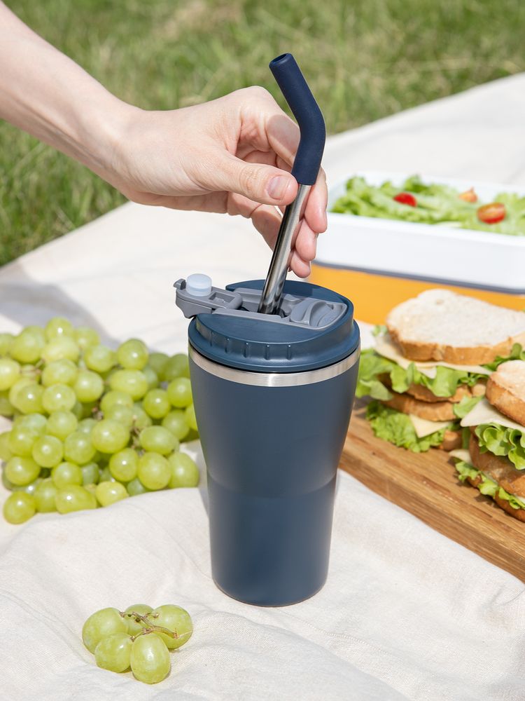 Термостакан Sapporo без логотипа, темно-синий — изображение 12