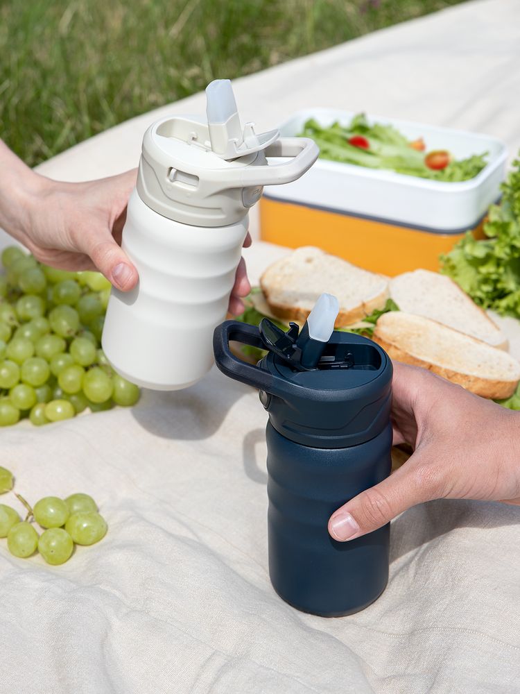 Термобутылка Fujisan 2.0 без логотипа, темно-синяя — изображение 14