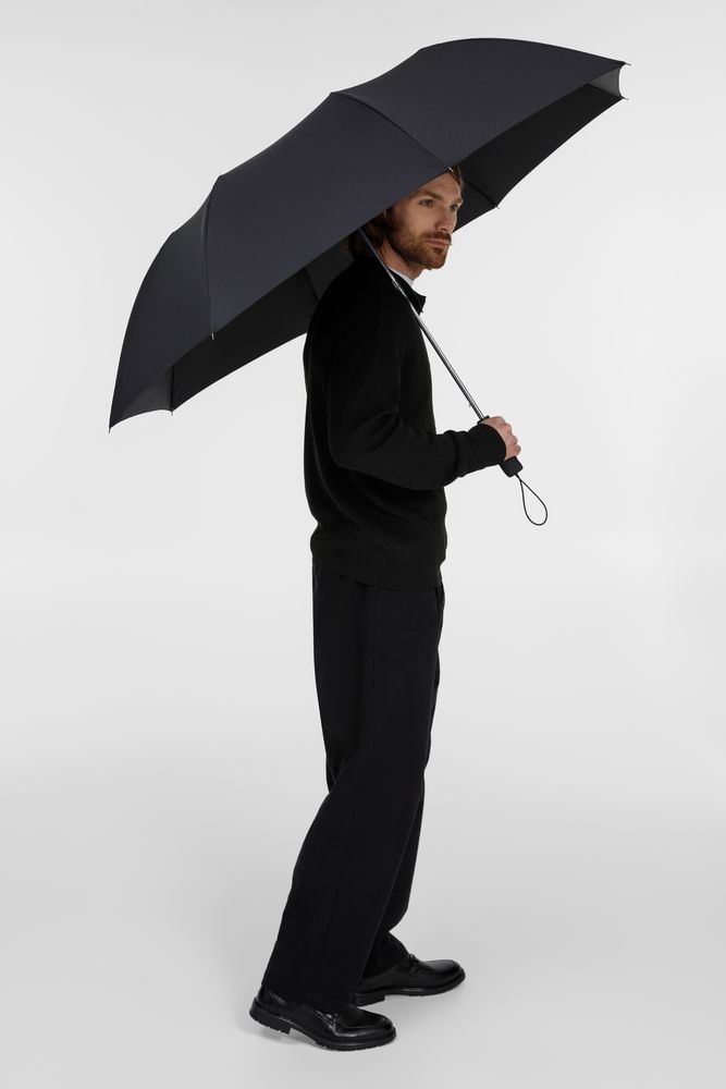 Зонт складной Big Arc, черный — изображение 8