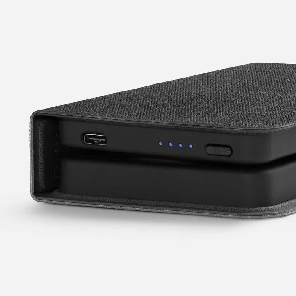 Внешний аккумулятор с беспроводной зарядкой reCover, черный — изображение 7