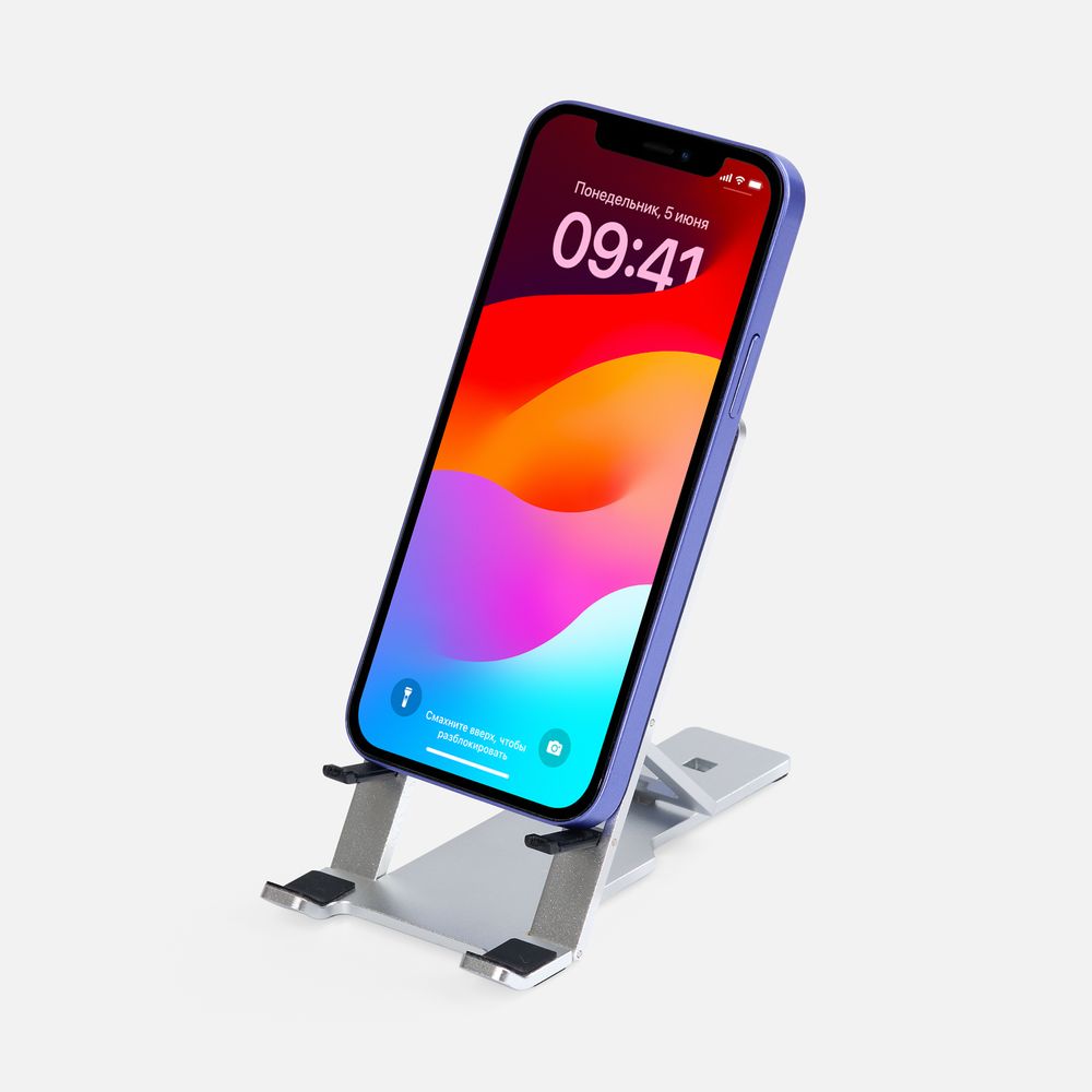 Подставка для смартфона Tactic, серебристая — изображение 9