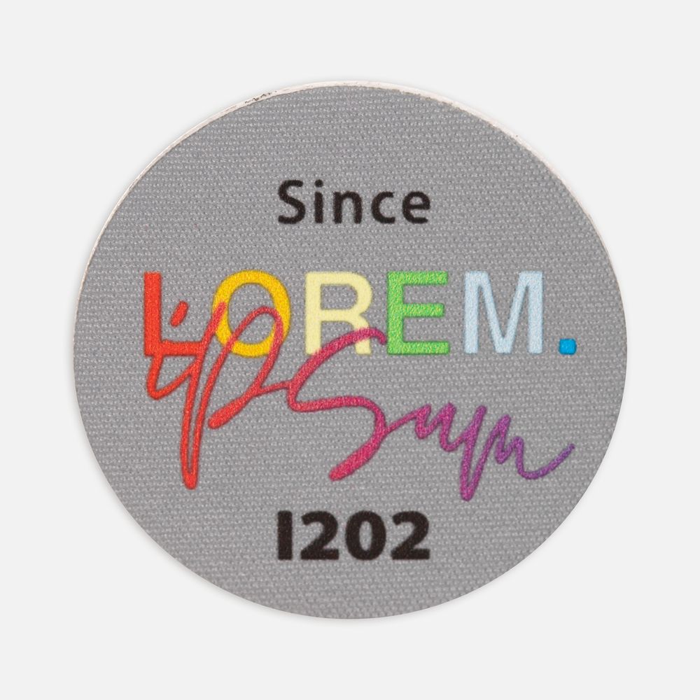 Наклейка тканевая Lunga Round, M, серая — изображение 3