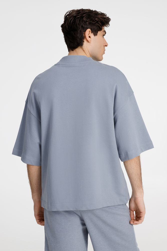 Футболка оверсайз унисекс T9, серая — изображение 4