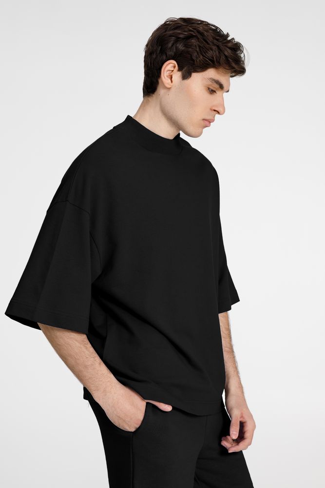Футболка оверсайз унисекс T9, черная — изображение 3
