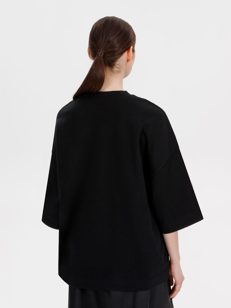 Футболка оверсайз Big Boss, черная — изображение 9