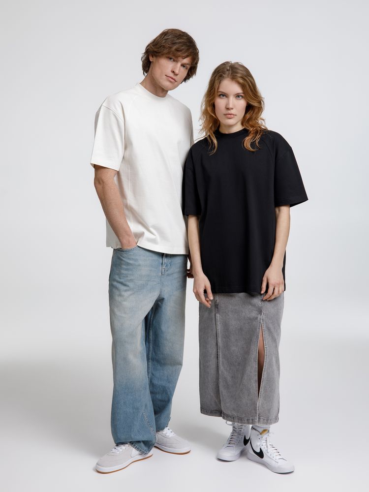 Футболка оверсайз унисекс Sideline, черная — изображение 16