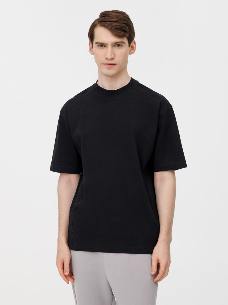 Футболка оверсайз унисекс Sideline, черная — изображение 12