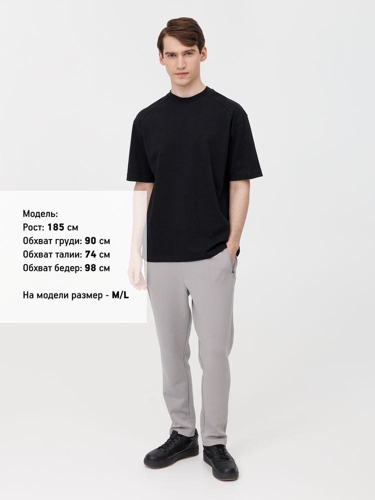 Футболка оверсайз унисекс Sideline, черная — изображение 11