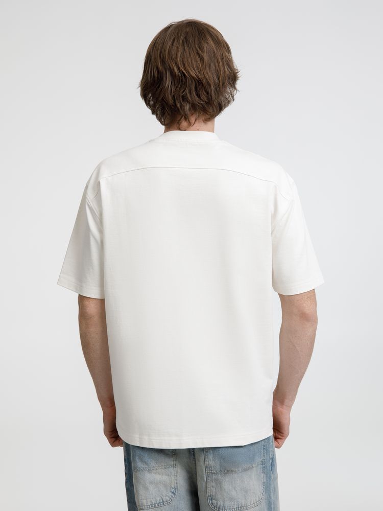 Футболка оверсайз унисекс Sideline, молочно-белая — изображение 9