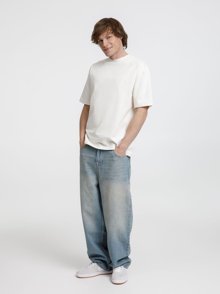 Футболка оверсайз унисекс Sideline, молочно-белая — изображение 11