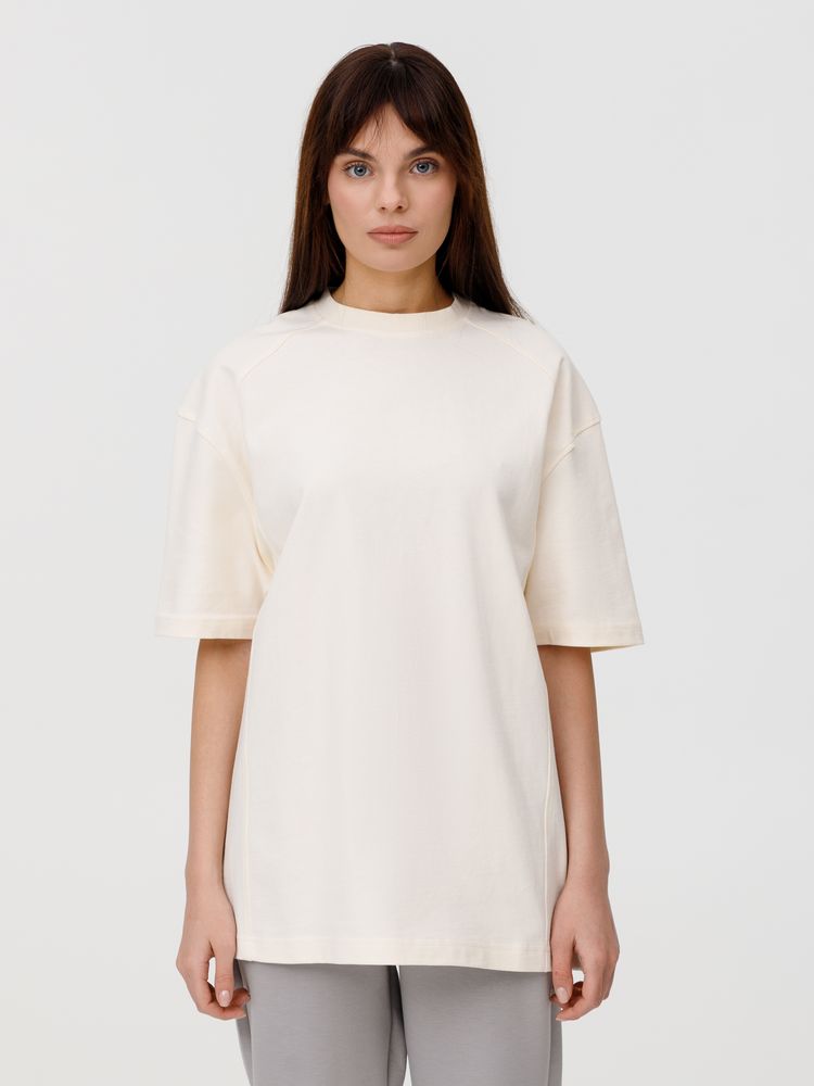 Футболка оверсайз унисекс Sideline, молочно-белая — изображение 13