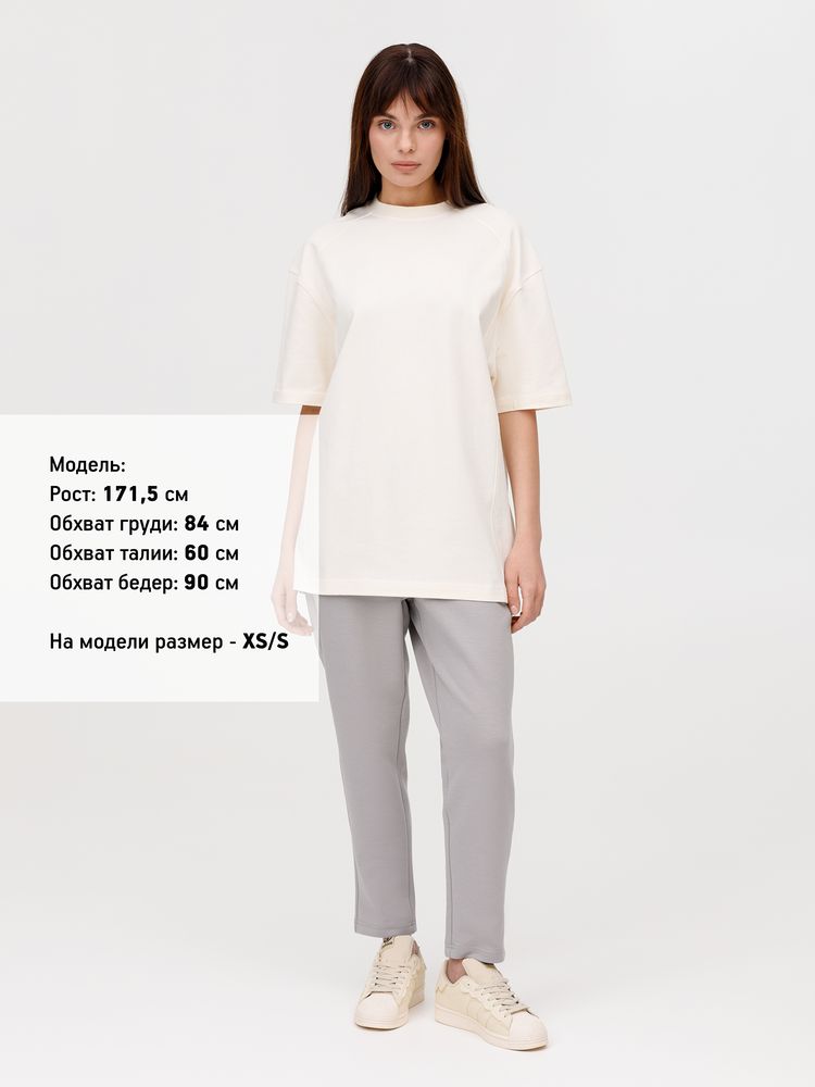 Футболка оверсайз унисекс Sideline, молочно-белая — изображение 12