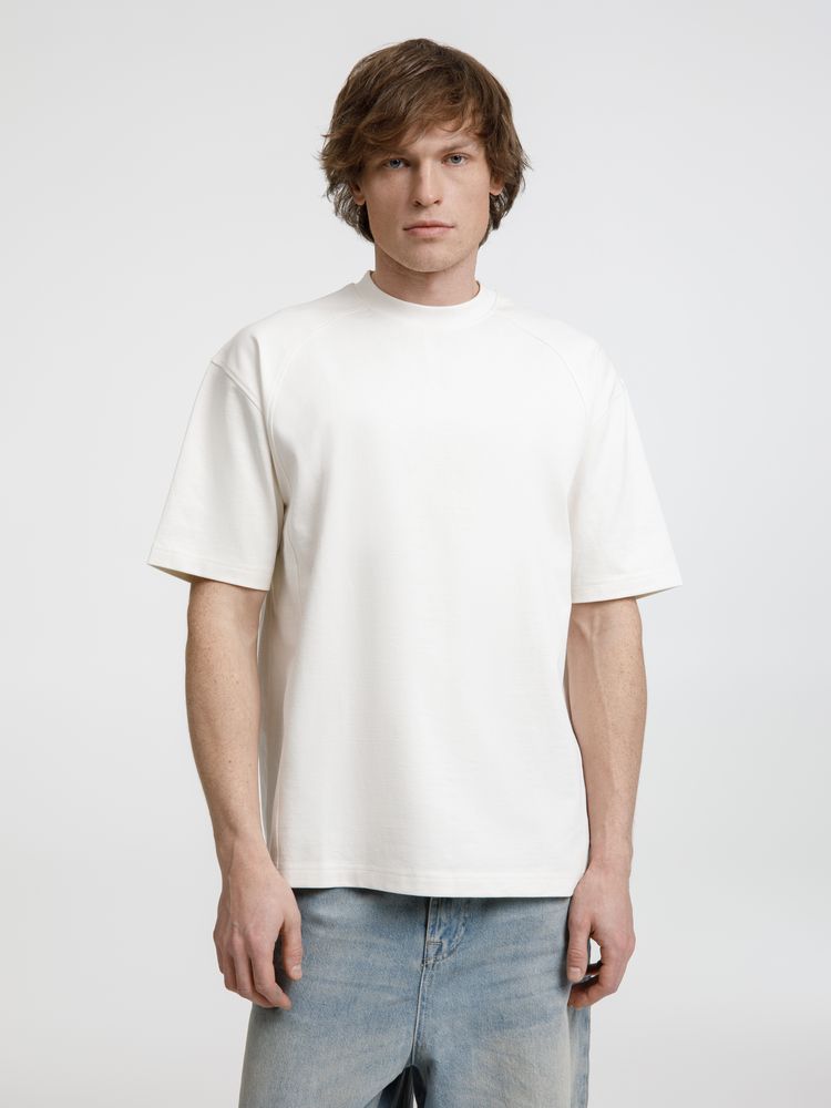 Футболка оверсайз унисекс Sideline, молочно-белая — изображение 5