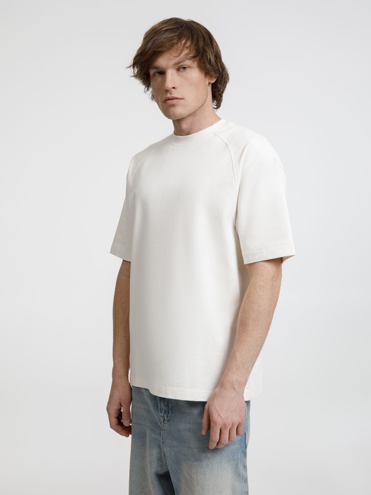 Футболка оверсайз унисекс Sideline, молочно-белая — изображение 7