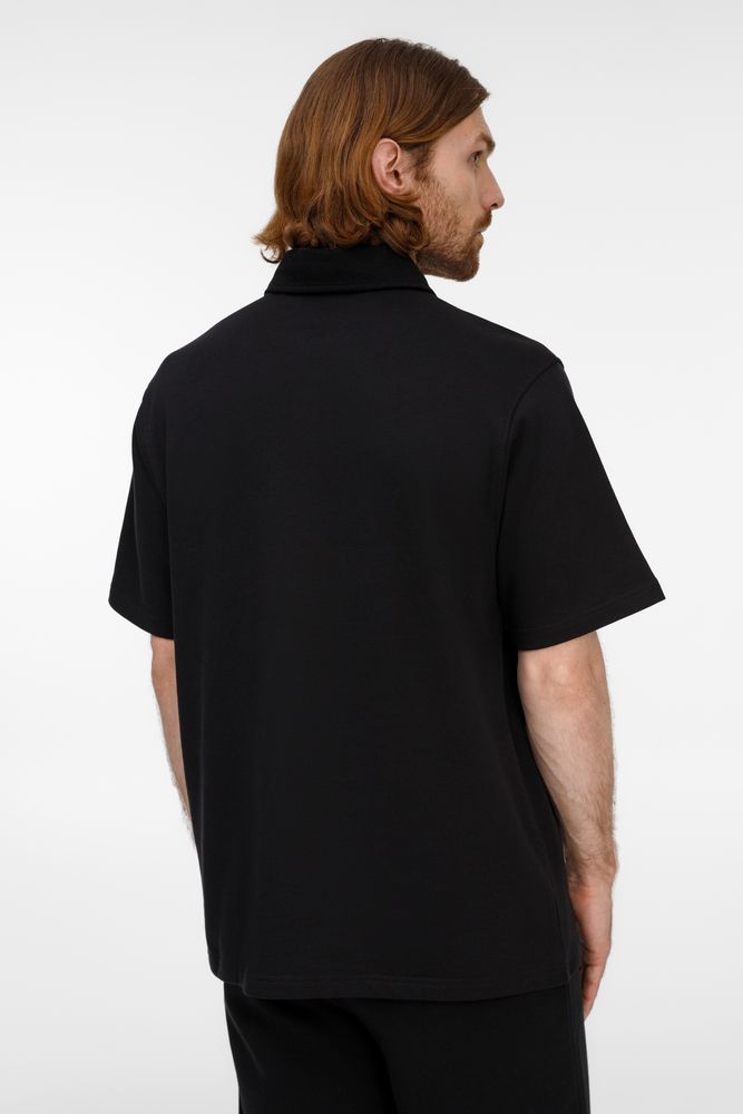 Рубашка поло унисекс Tiimi, черная — изображение 7