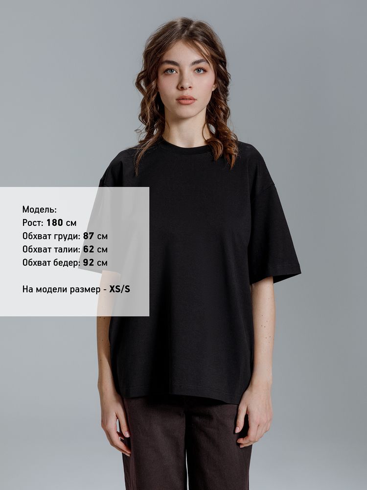 Футболка оверсайз Kangas, черная — изображение 9