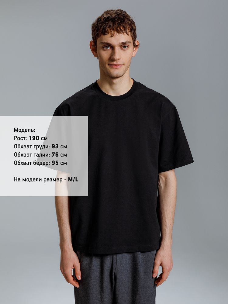 Футболка оверсайз Kangas, черная — изображение 5