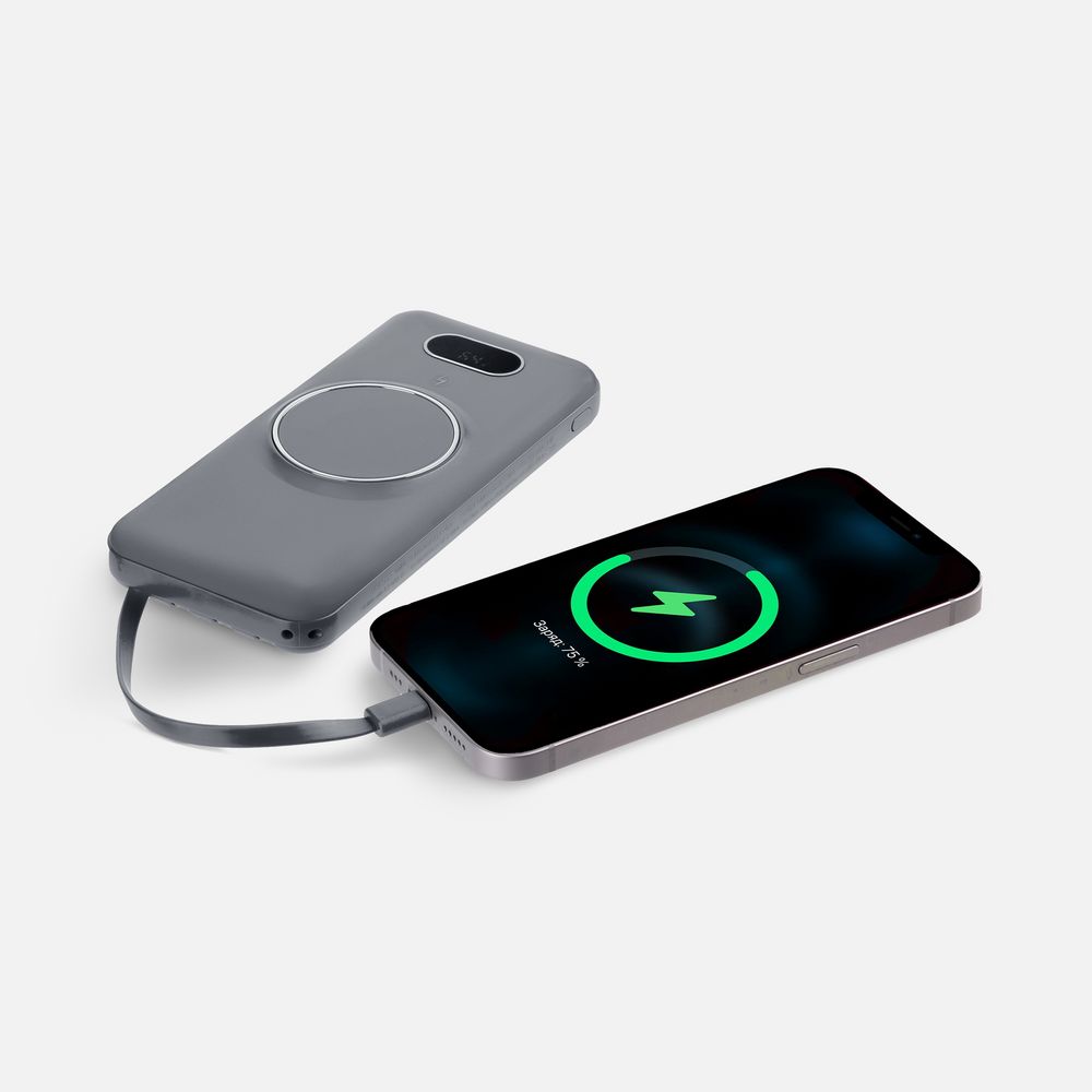 Аккумулятор Omni Qi 10000 мАч, ver.2, серый — изображение 9