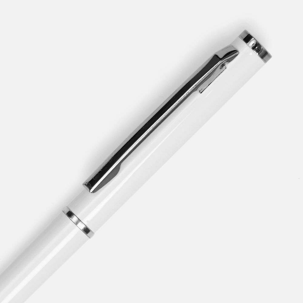 Ручка шариковая Hotel Chrome, ver.2, глянцевая белая — изображение 4