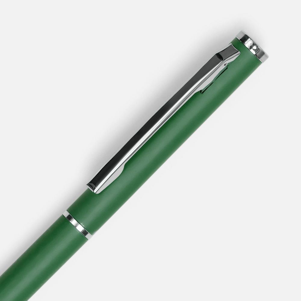 Ручка шариковая Hotel Chrome, ver.2, матовая темно-зеленая — изображение 4