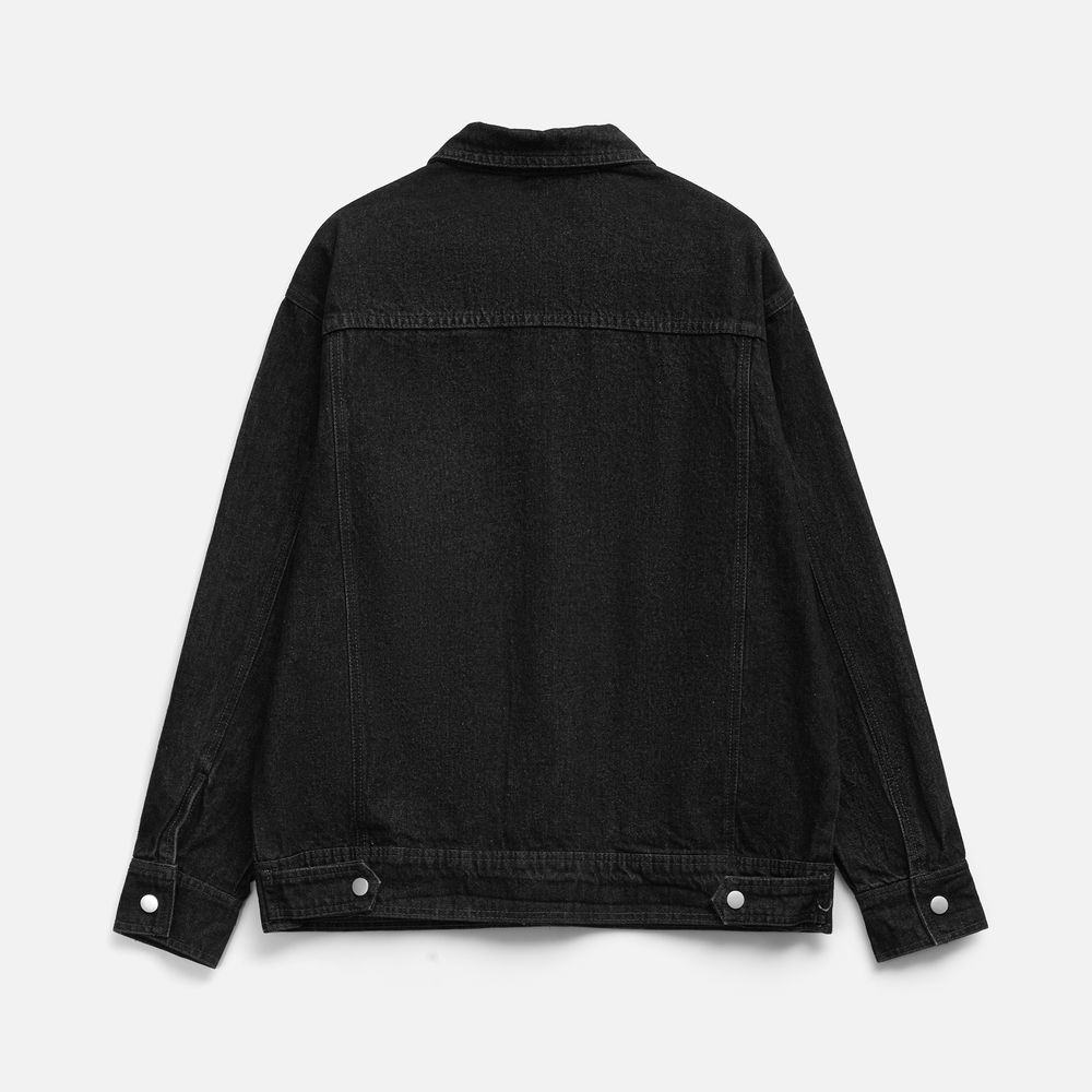 Куртка джинсовая O1, черная — изображение 3