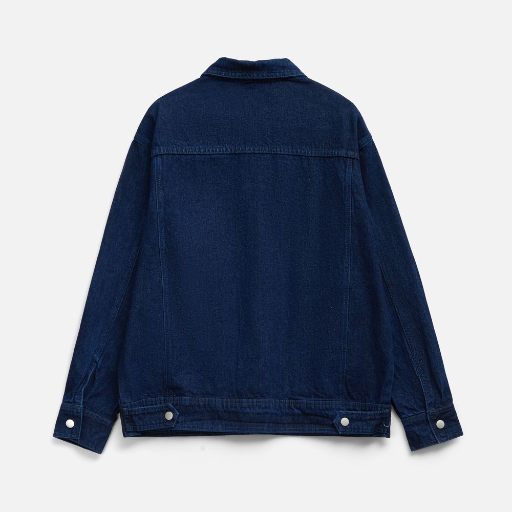 Куртка джинсовая O1, темно-синяя — изображение 3