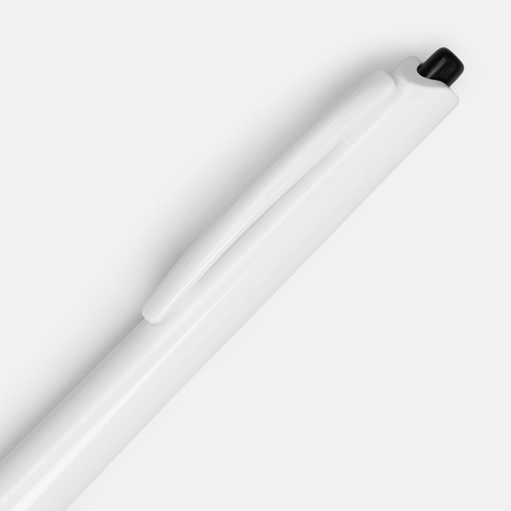 Ручка шариковая Tick, белая с черным — изображение 4