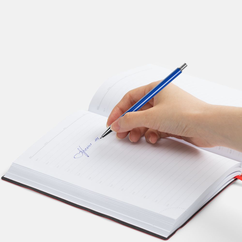 Ручка шариковая Slim Beam, ярко-синяя — изображение 4