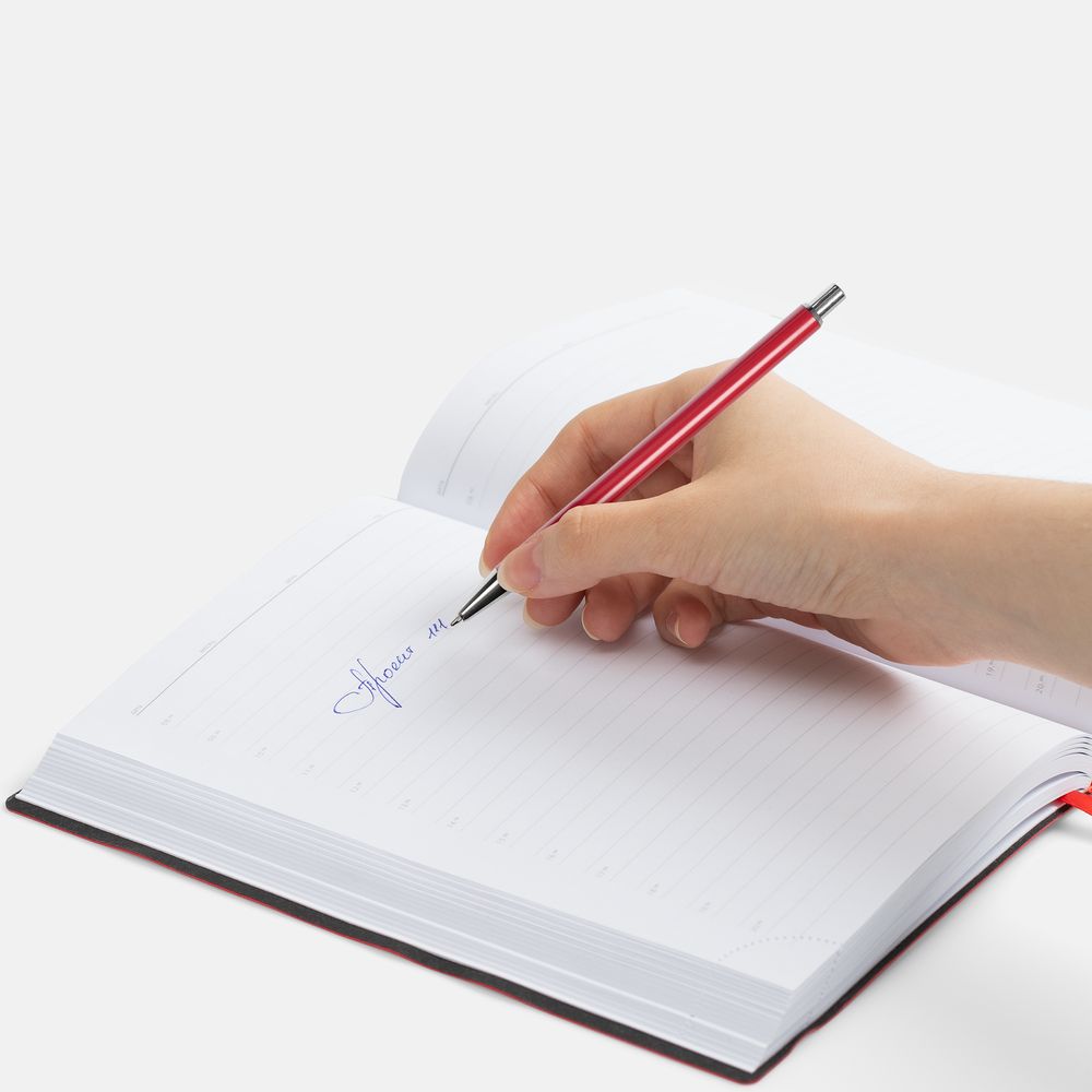 Ручка шариковая Slim Beam, красная — изображение 4