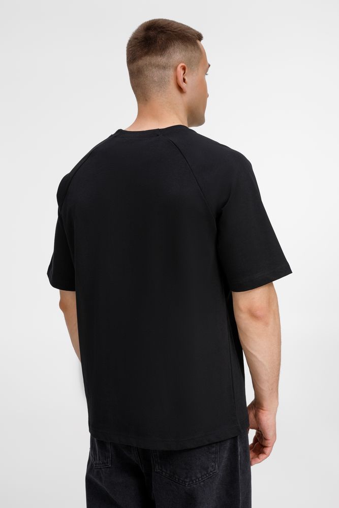 Футболка оверсайз унисекс Avenu, черная — изображение 8