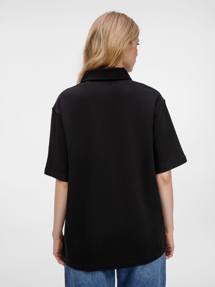 Рубашка поло унисекс Tiimi, черная — изображение 10