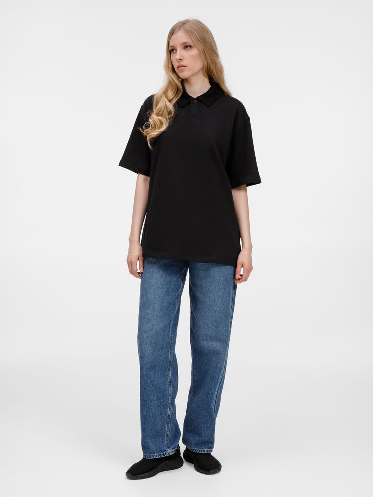 Рубашка поло унисекс Tiimi, черная — изображение 12