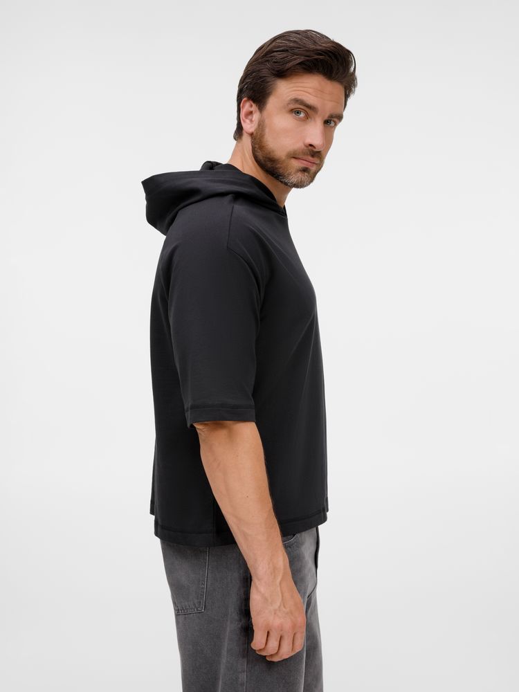 Футболка оверсайз унисекс с капюшоном Neofit, черная — изображение 10