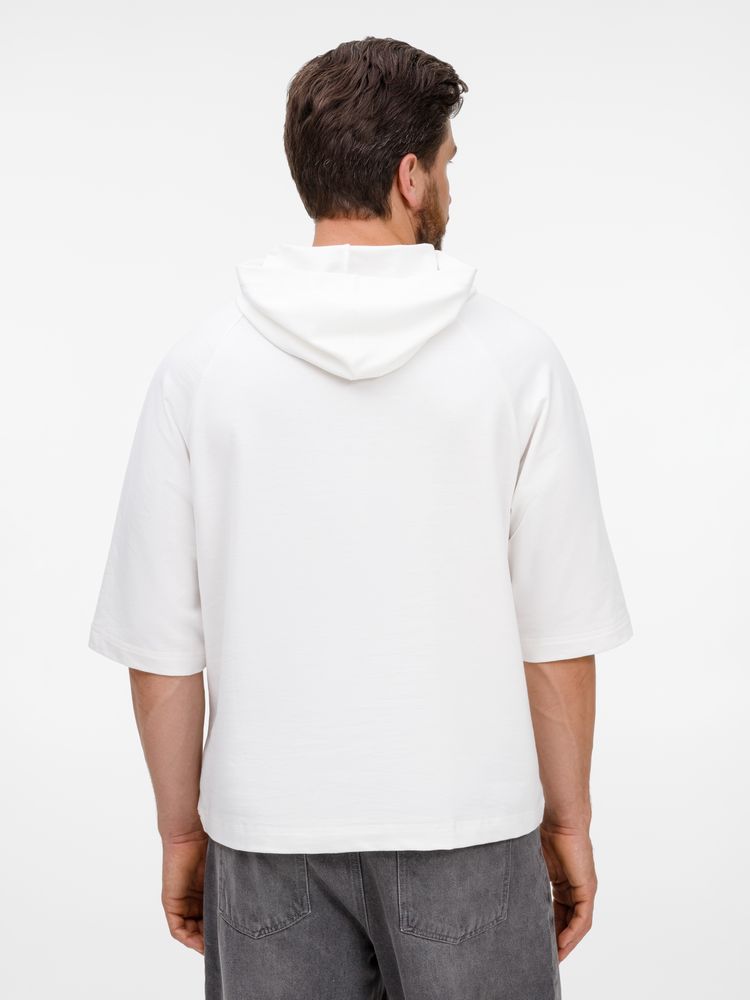 Футболка оверсайз унисекс с капюшоном Neofit, молочно-белая — изображение 14