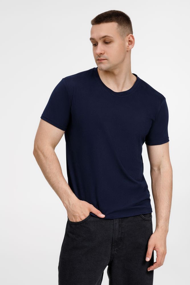 Футболка унисекс Senti, темно-синяя — изображение 6