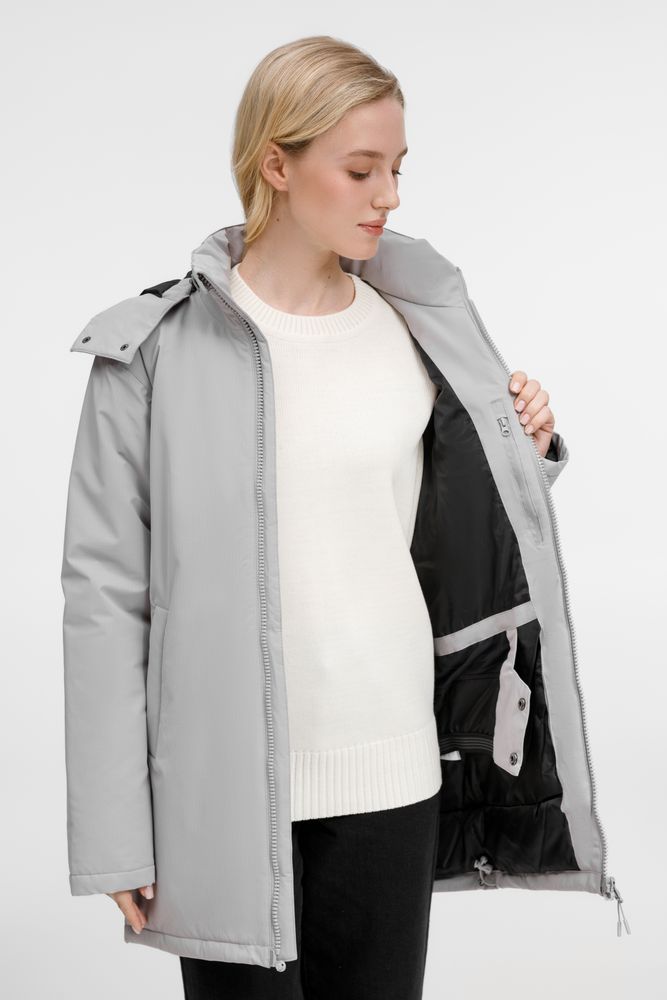 Куртка-парка унисекс Sfera, светло-серая — изображение 15