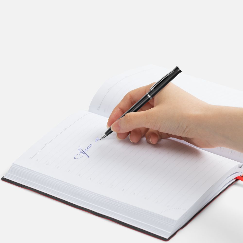 Ручка шариковая Euro Chrome, черная — изображение 5