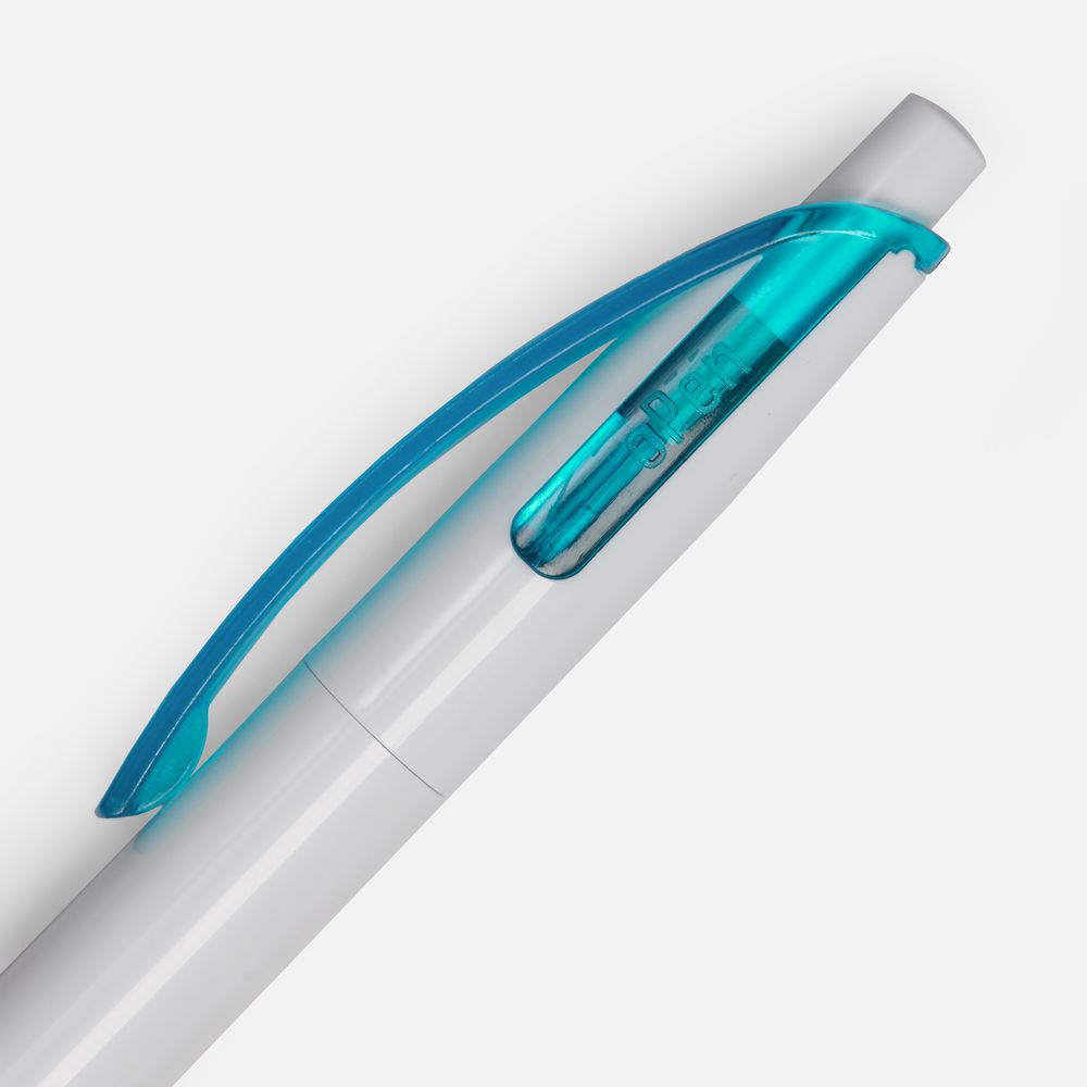 Ручка шариковая Bento, белая с голубым — изображение 5