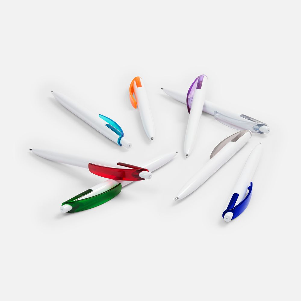 Ручка шариковая Bento, белая с красным — изображение 7