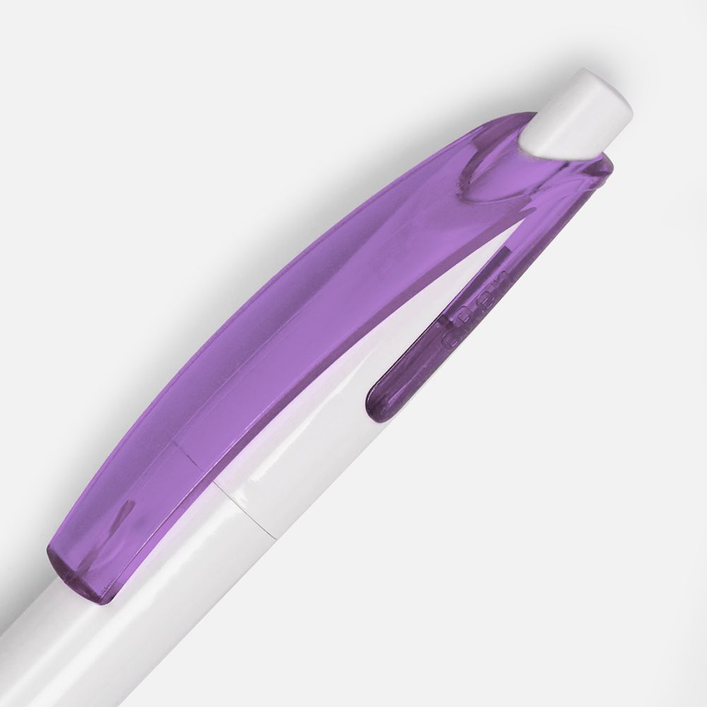 Ручка шариковая Bento, белая с фиолетовым — изображение 4