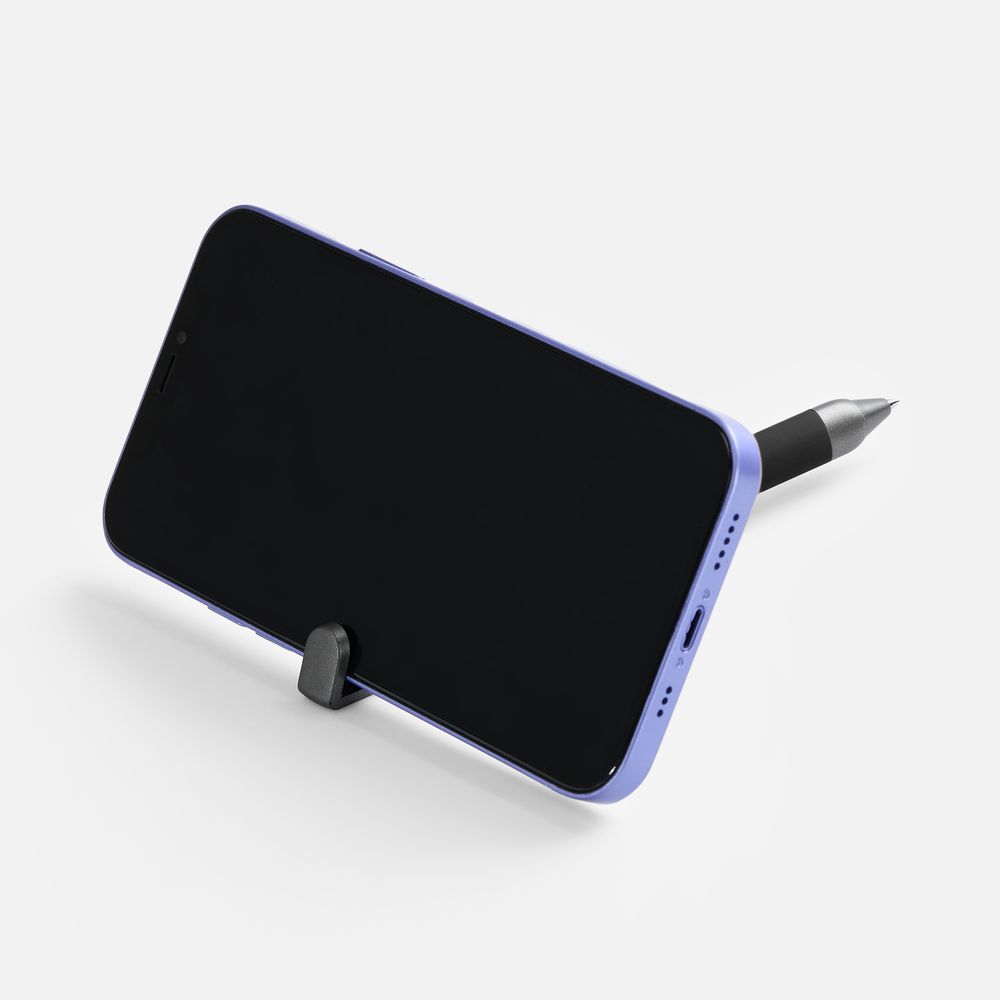 Ручка шариковая Standic с подставкой для телефона, черная — изображение 6