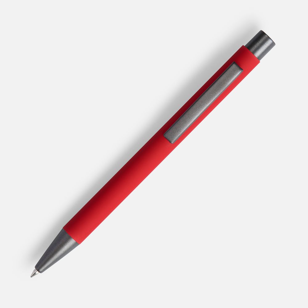 Ручка шариковая Atento Soft Touch, красная — изображение 3