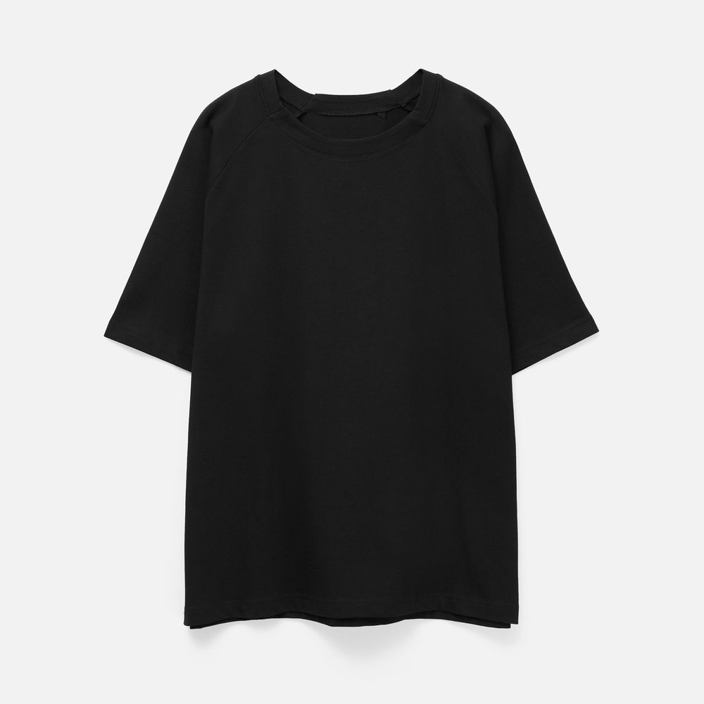 Футболка оверсайз унисекс Avenu, черная — изображение 3