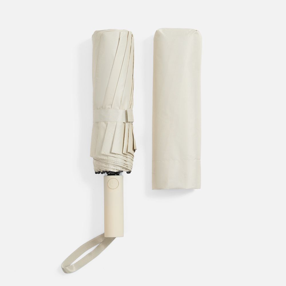 Зонт складной с УФ-защитой Ribstar, бежевый — изображение 5