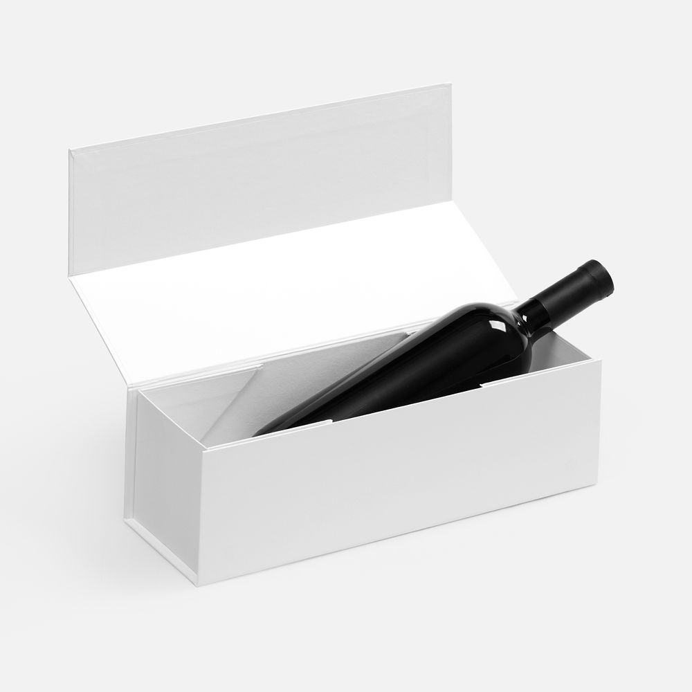 Коробка складная под бутылку Color Jacket Fold, белая — изображение 4