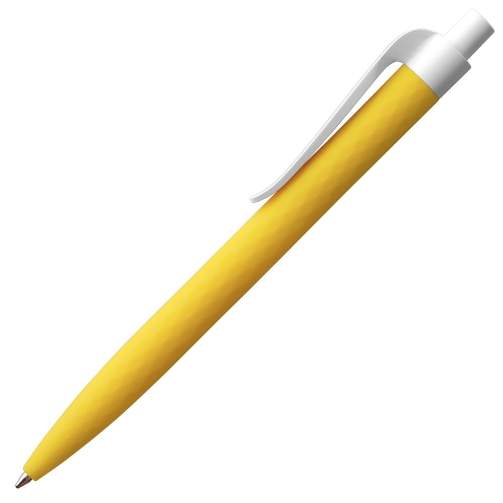 Ручка шариковая Prodir QS01 PMP-P, желтая с белым — изображение 3