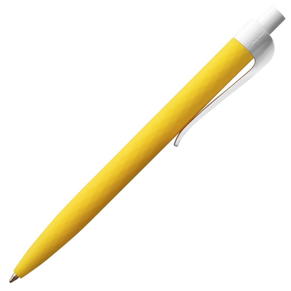 Ручка шариковая Prodir QS01 PMP-P, желтая с белым — изображение 4