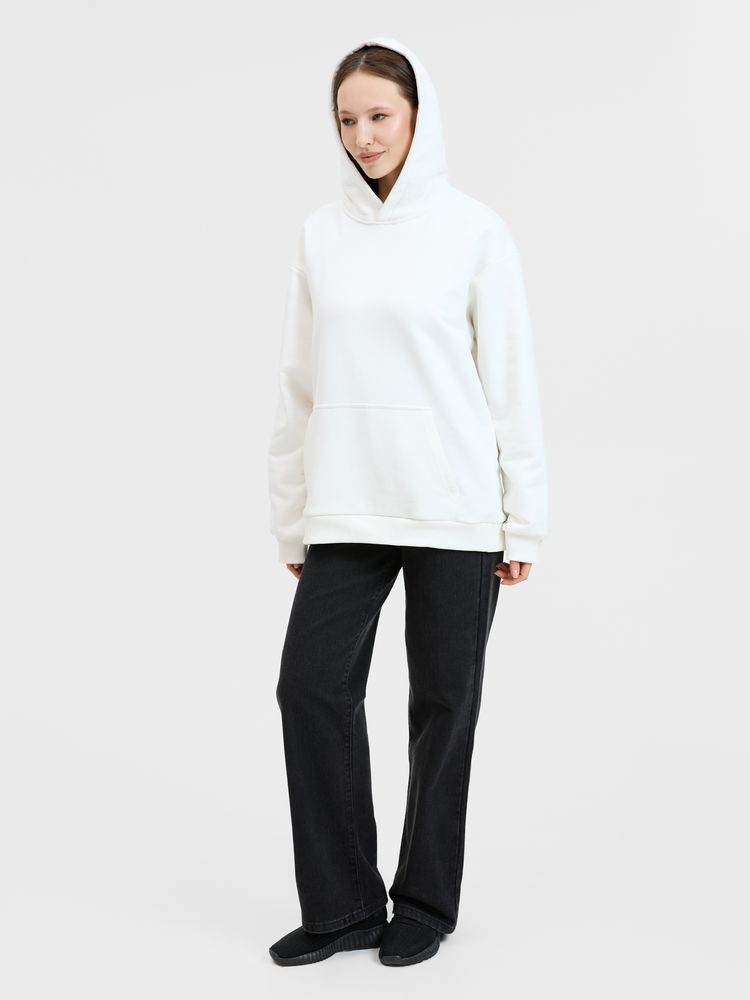 Худи унисекс оверсайз Songo, молочно-белое — изображение 13