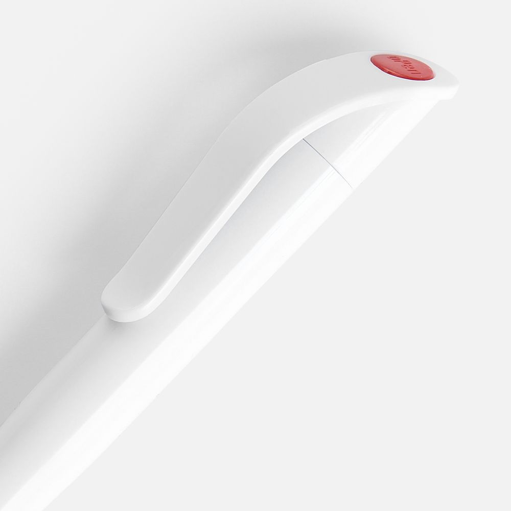 Ручка шариковая Grip, белая с красным — изображение 4